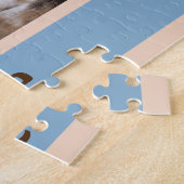 2フォトホームcatまたはdog add name brown ジグソーパズル (側面)