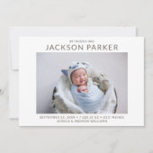 2フォトボモダンイ誕生 案内状 (正面)