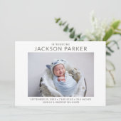 2フォトボモダンイ誕生 案内状 (スタンド正面)