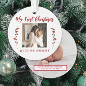 2フォトママとベビー初めてのクリスマスの一緒に オーナメント