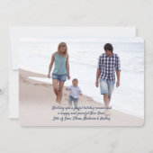 2フォトミニマモダンリストジョイ海軍ブルー銅 シーズンカード (裏面)