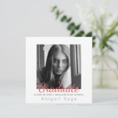 2フォトミニマモダンリストスクエア卒業 招待状 (スタンド正面)