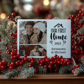 2フォトミニマリストクリスマスファースト・ホーム シーズンカード