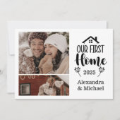 2フォトミニマリストクリスマスファースト・ホーム シーズンカード (正面)