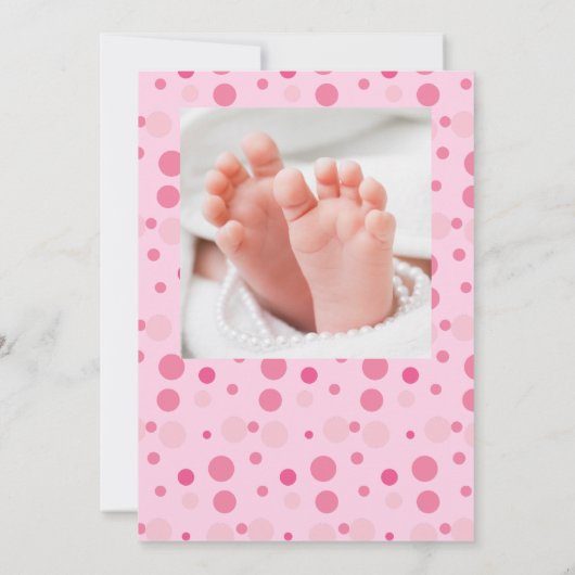 2フォトミニマリストハローワールド生まれたばかりの誕生 サンキューカード (裏面)