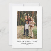 2フォトミニマルエレガントリストのあいさつスタイリッシュ文 シーズンカード (正面)