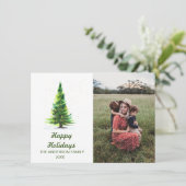 2フォトミニマルエレガントリストクリスマスツリーの挨拶 シーズンカード (スタンド正面)