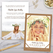 2フォトミニマルモダンリストの卒業発表 招待状