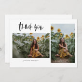 2フォトミニマル卒業 サンキューカード (正面/裏面)