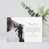 2フォトミニマル結婚リスト サンキューカード (スタンド正面)