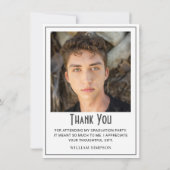 2フォトモダンシンプルミニマル卒業感謝してい サンキューカード (裏面)