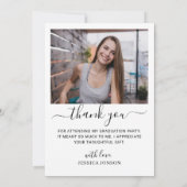 2フォトモダンシンプルミニマル卒業 サンキューカード (裏面)