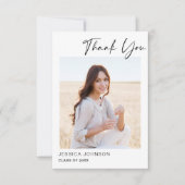 2フォトモダンシンプルミニマル卒業 サンキューカード (正面)