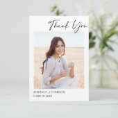 2フォトモダンシンプルミニマル卒業 サンキューカード (スタンド正面)