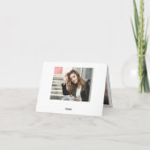 2フォトモダンミニシンプルマリストゴールデン卒業 サンキューカード (裏面)