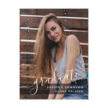 2フォトモダン卒業エレガントパーティー招待状