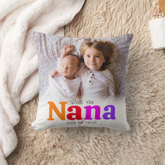 2フォトラブユナナはっきりしたカラフルタイプモダン クッション (ブランケット)