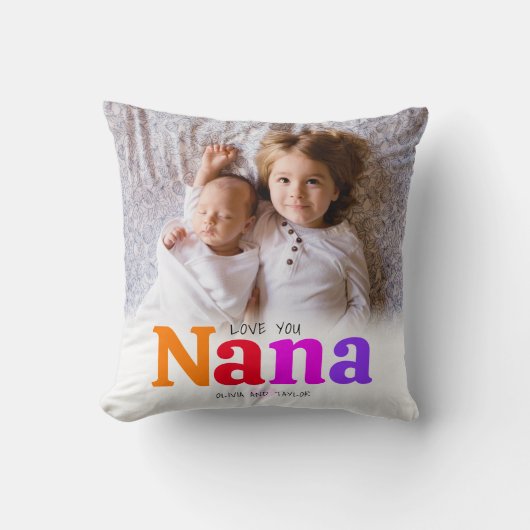 2フォトラブユナナはっきりしたカラフルタイプモダン クッション (正面)