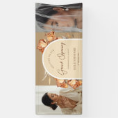 2フォトレトロアーチフラワービジネスグランドオープン 横断幕 (縦)