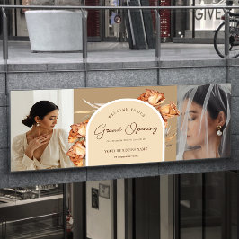 2フォトレトロアーチフラワービジネスグランドオープン 横断幕