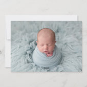 2フォトヴィンテージレッドトラックベビーまたはファミリーフォト シーズンカード (裏面)