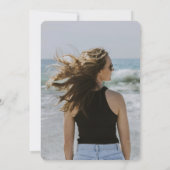 2フォト卒業パーティシンプル白黒スクリプト 招待状 (裏面)