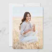 2フォト卒業パーティーシンプル文字ブラック 招待状 (裏面)