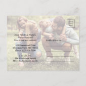 2フォト引っ越しましたスクリプト新しいアドレスの変更 案内ポストカード (裏面)