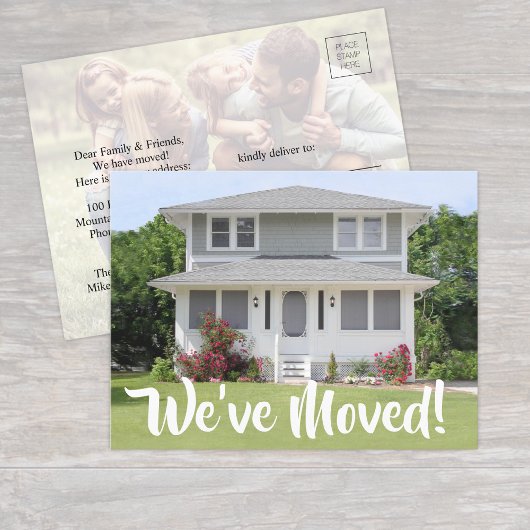 2フォト引っ越しましたスクリプト新しいアドレスの変更 案内ポストカード