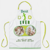 2フォト最高のパパEver Collage モダン Faters Day エプロン (正面)