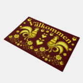 2フォークルースター、金ゴールド/レッド·バルコメン、ようこそ ドアマット (アングル)