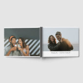 2フスタイリッシュル写真シンプルの結婚カスタム ゲストブック (全面)