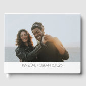 2フスタイリッシュル写真シンプルの結婚カスタム ゲストブック (正面)