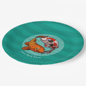 2フレンドリーコイ鯉泳ぐ文字 ペーパープレート (アングル)