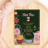 2フローラお洒落秒誕生日のお茶 招待状