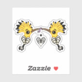 2フーポー鳥食べの虫の漫画 シール (シート)