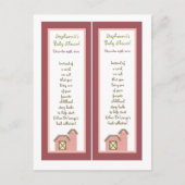 2ブックマークアビーズファームピンクガーリーバーンドアニマルカウズ インビテーションポストカード (正面)