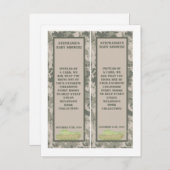 2ブックマークアーミーACUカモフラージュ迷彩柄 インビテーションポストカード (正面/裏面)