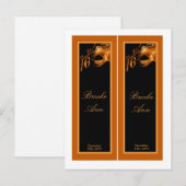 2ブックマークスウィート16オレンジブラックパーティー インビテーションポストカード (正面/裏面)