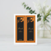 2ブックマークスウィート16オレンジブラックパーティー インビテーションポストカード (スタンド正面)