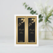 2ブックマークミスXV金ゴールドブラックパーティー インビテーションポストカード (スタンド正面)