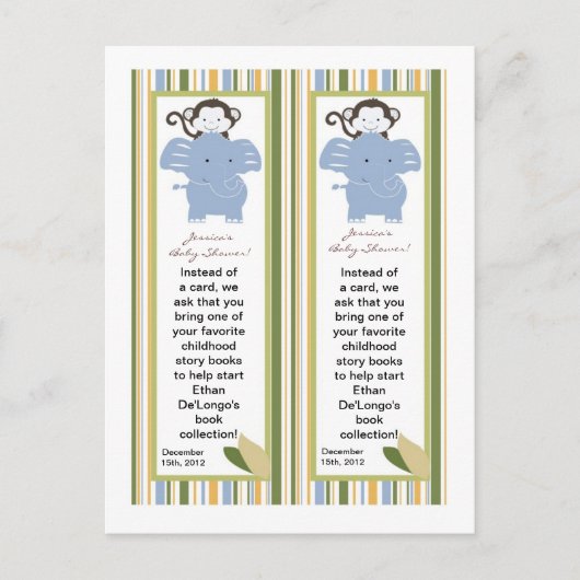 2ブックマークSafariの友だち インビテーションポストカード (正面)