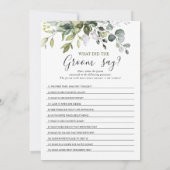 2ブライダルシャワーゲームユーカリエレガントプタスカード 招待状 (裏面)
