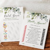 2ブライダルシャワーゲームユーカリエレガントプタスカード 招待状