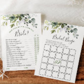 2ブライダルシャワーゲームユーカリエレガントプタスカード 招待状