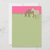 2ブラウンホースガールズ誕生日パーティーの招待状 招待状 (裏面)