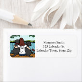 2ブラックラブラドールマムロン差出人住所 ラベル (インサイチュ)