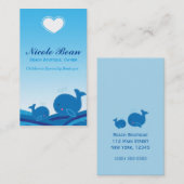 2ブルーホエールチルドンズブティックビジネスカード 名刺 (正面/裏面)