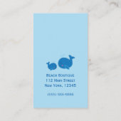 2ブルーホエールチルドンズブティックビジネスカード 名刺 (裏面)