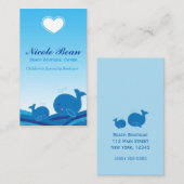 2ブルーホエールチルドンズブティックビジネスカード 名刺 (正面/裏面)